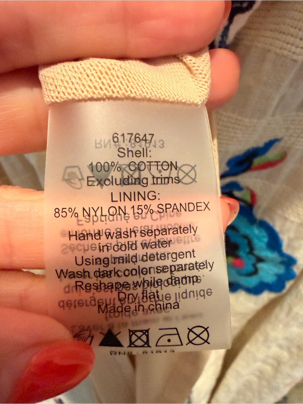 Plenty by Tracy Reese Cream Textured Fabric Top with Pink Logo Detail - Picture 7 of 7